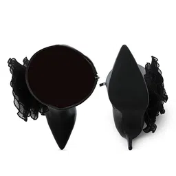 London Rag Women Rose Embellished Pointed Toe Zip Stiletto Heel Regular Boots image 2