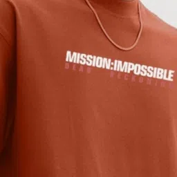 MaverIQ Typography Printed Round Neck Organic Cotton Oversized T-shirt image 4