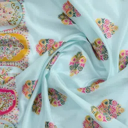 Mitera Ethnic Motifs Printed Saree With Blouse Piece image 5