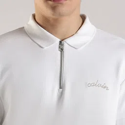 Calvin Klein Jeans India Resource Men Solid Polo Collar T-shirt image 5