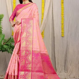 Royal Rajgharana Saree Woven Design Zari Silk Cotton Kanjeevaram Saree-picture-30