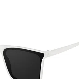 PIRASO Unisex Square Sunglasses with UV Protected Lens 11976 WHITE image 2