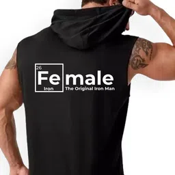 Fashnobic Printed Hooded Gym Vest FB-105_Back_pt-213 image 2