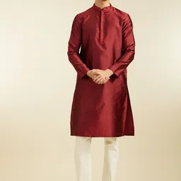 Diwas by Manyavar Men Thread Work Kurta-picture-21