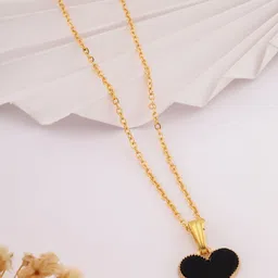 SZN Women Set of 2 Gold-Plated Heart Shaped Pendants with Chains image 4