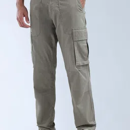Flying Machine Men Relaxed Loose Fit Cargos Trousers image 3