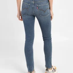 levi's Women's 721 Blue Skinny Fit High Rise Jeans image 3