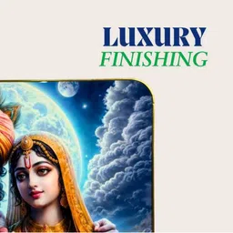 SHRI KHATU SHYAM CREATION Blue & Gold-Toned 1 Pieces MDF Wall Photo Frames image 2