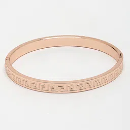 The Roadster Lifestyle Co Men Rose Gold-Plated Kada Bracelet image 4