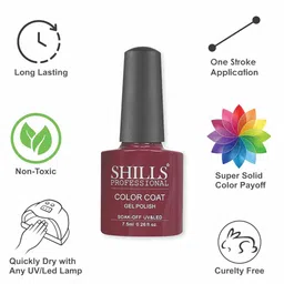 shills professional UV LED Long-Wearing Gel Nail Polish - 7.5ml - M82 image 4