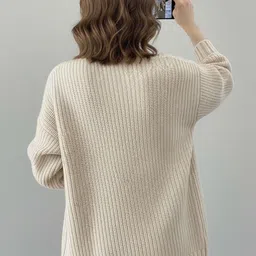 DressBerry Women Ribbed Long Sleeves Cardigan Sweater image 2