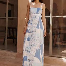 Routes by All About You Print Linen A-Line Dress-picture-47