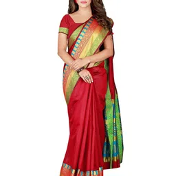 KALINI Woven Design Border Zari Saree image 5