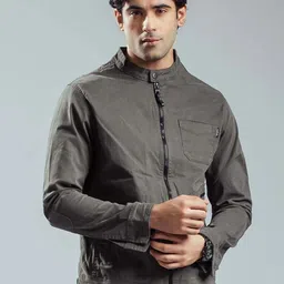 nostrum Men Camouflage Cotton Crop Tailored Jacket Embroidered image 2