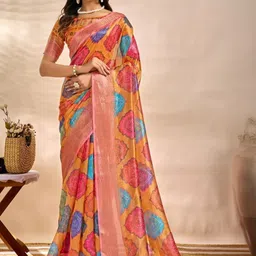 Ehaircare Ethnic Motifs Printed Zari Mysore Silk Saree With Blouse Piece-image-69