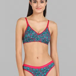 samvar Women Green Cotton Bra Panty Set for Lingerie Set Undergarments Pack of 1-picture-29