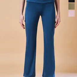 COLOR CAPITAL Women Pack Of 4 Flared-Fit Ankle-Length Gym Tights-picture-27