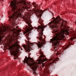 Dhrohar Red & White Geometric Printed Fur AC Room 210 GSM Blanket image 5