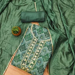 Rangtulika Ethnics Embroidered Organza Unstitched Dress Material-picture-10