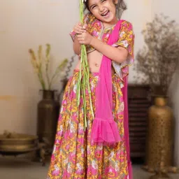 Tura Turi Girls Art Silk Lehenga Choli-picture-46