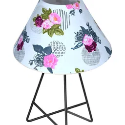 Homesake Beige Metal Industrial Frusturical Shaped Table Lamp image 2