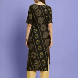 Ethnic basket Women Multicoloured Poly Crepe Kurta Sets image 5
