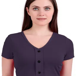 PRIME LOVE Women V-Neck Crop Top-picture-21
