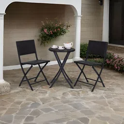 Royaloak 3-Pcs Black Penang Malysian Foldable Outdoor Set image 1