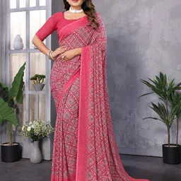 Moda Rapido Floral Printed Saree with Blouse Piece-picture-24