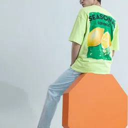 Snitch Men Graphic Printed Round Neck Cotton Oversized T-Shirt image 5