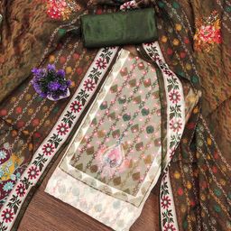 DIVASTRI Floral Printed Organza Unstitched Dress Material-picture-34