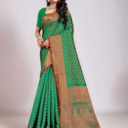 Anouk Rustic Floral Woven Design Banarasi Saree-picture-26