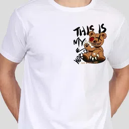 Greylongg Men Graphic Printed Round Neck T-shirt image 2