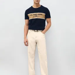 U.S. Polo Assn. Brand Logo Printed Round Neck T-shirt image 3