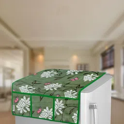 E-Retailer 2-Pcs Green & White Printed Refrigerator Covers image 4