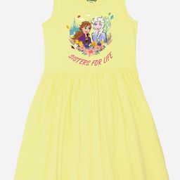 YK Disney Girls Cotton Printed Fit & Flare Dress-picture-34