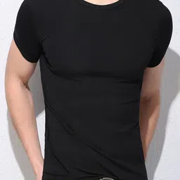 StyleCast Men Round Neck Raw Edge Cotton T-shirt-image-46