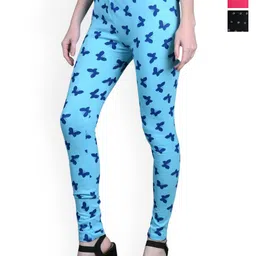 FRENCH KLEIDER Girls Pack Of 3 Mid-Rise Churidar-Length Leggings-picture-32