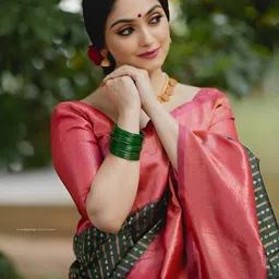 CANIZZARO Embellished Woven Design Zari Banarasi Saree image 3