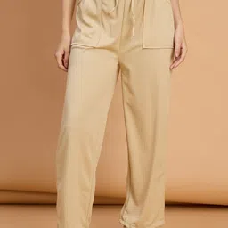 QIOA Women Relaxed High-Rise Easy Wash Cargos Trousers-picture-16