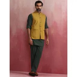 trueBrowns Reversible Pure Cotton Woven Nehru Jacket image 5