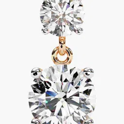 VALANOVA BIS Hallmark 18KT Rose Gold Diamond Studded Earrings- 2.4 gm image 4