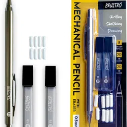 brustro Mechanical Pencil with Eraser 0.5mm Spare leads HB-20 units. 2B-20 units Pencil-picture-13