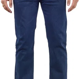 moudlin Men Regular Mid Rise Dark Blue Jeans-picture-13