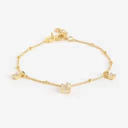 DressBerry Women Cubic Zirconia 18kt Gold-Plated Charm Bracelet image 2