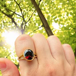 GenZcomplex Red Brass Garnet Finger Ring-picture-24