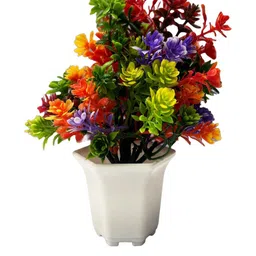Dekorly Multi Plastic Artificial Flowers & Plants With Pot image 4