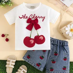 INCLUD Girls Printed T-shirt with Shorts-picture-28