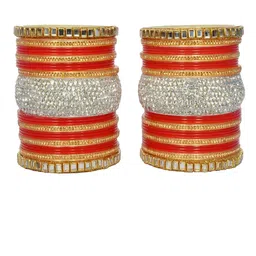 Unique dream Set Of 47 Stone Studded Bnagle-image-2