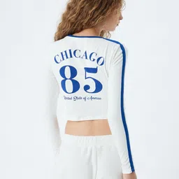 Koton Women Typography Applique Slim Fit T-shirt image 3